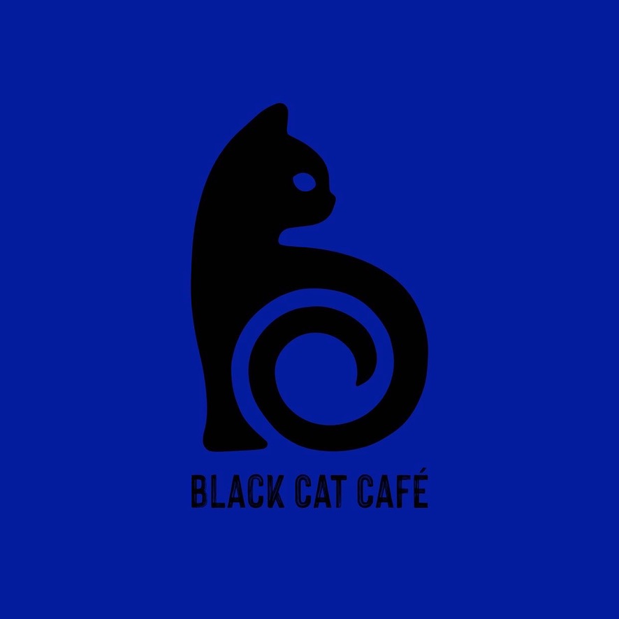 black cat cafe restaurant logo