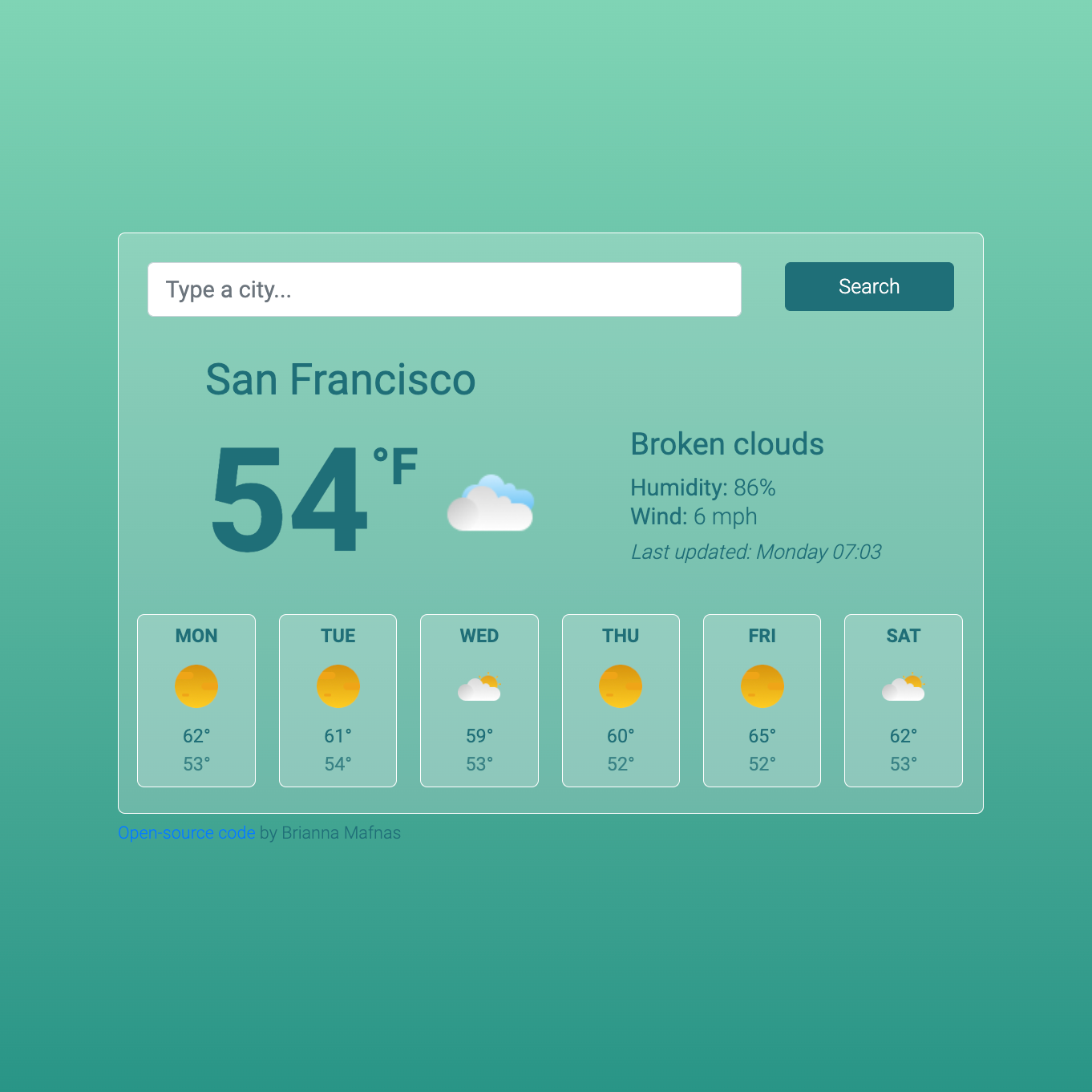 weather app project